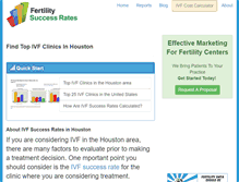 Tablet Screenshot of houston.fertilitysuccessrates.com