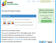 Tablet Screenshot of dallas.fertilitysuccessrates.com