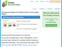 Tablet Screenshot of fertilitysuccessrates.com